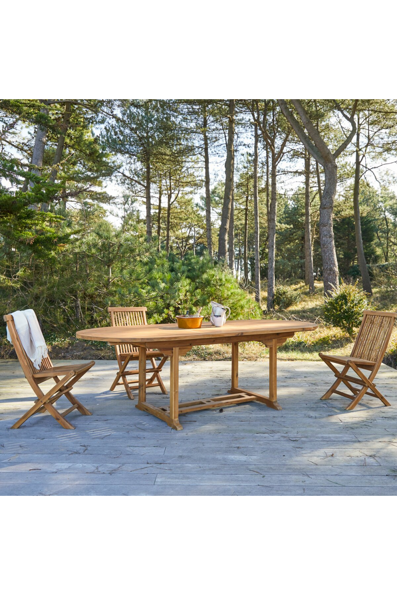 Oval Acacia Garden Table | Tikamoon Capri | Woodfurniture.com