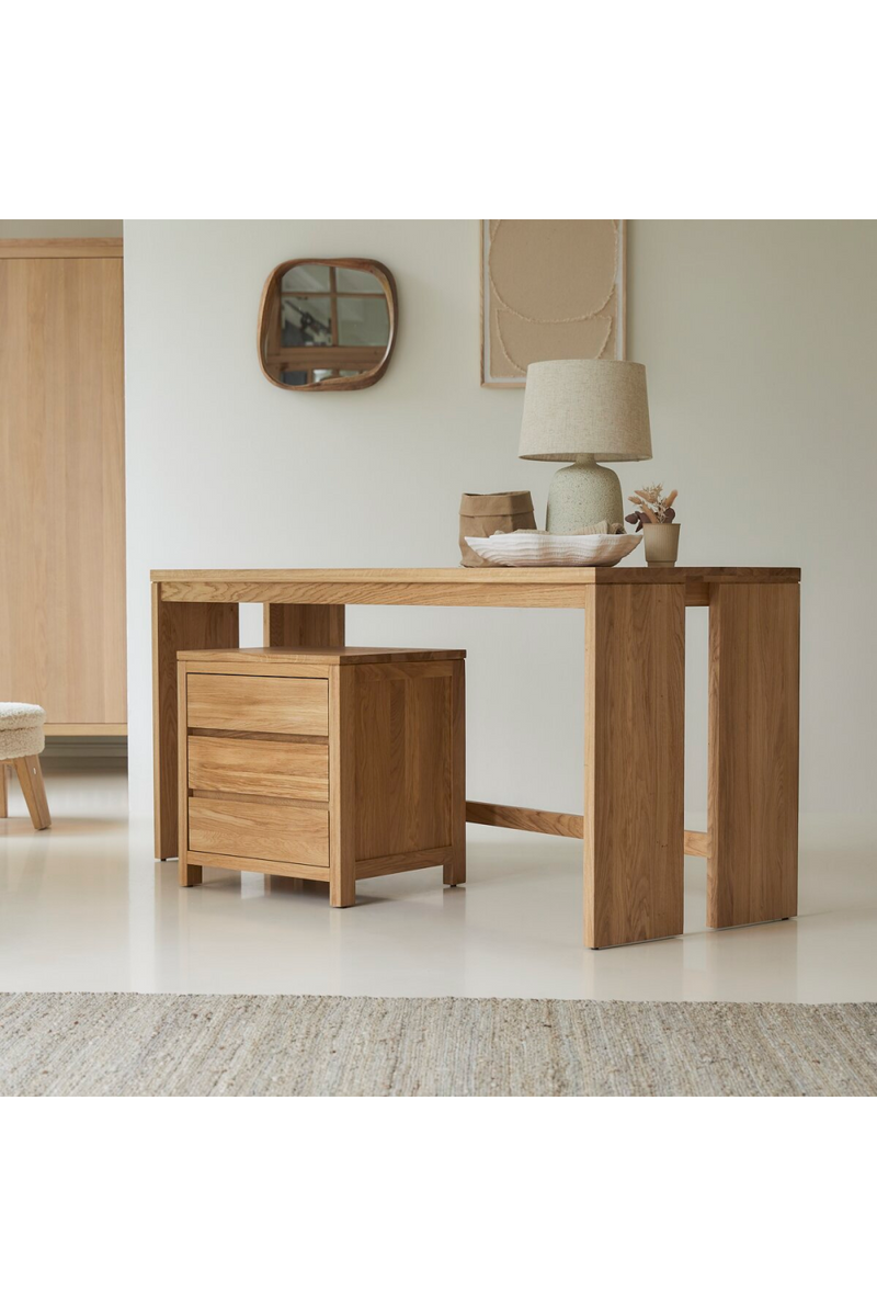 Solid Oak Farmhouse Desk | Tikamoon Eden | Woodfurniture.com