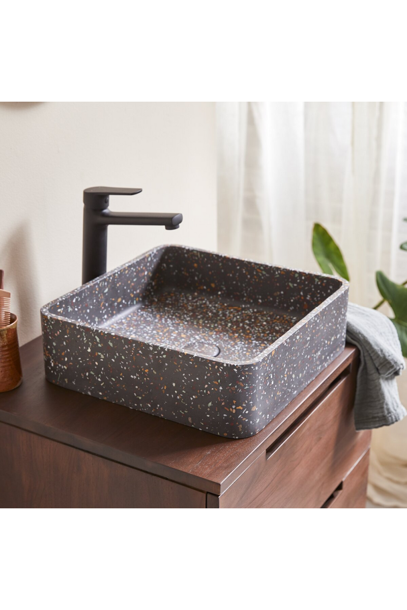 Square Industrial-Style Bathroom Sink | Tikamoon Thaïs | Woodfurniture.com