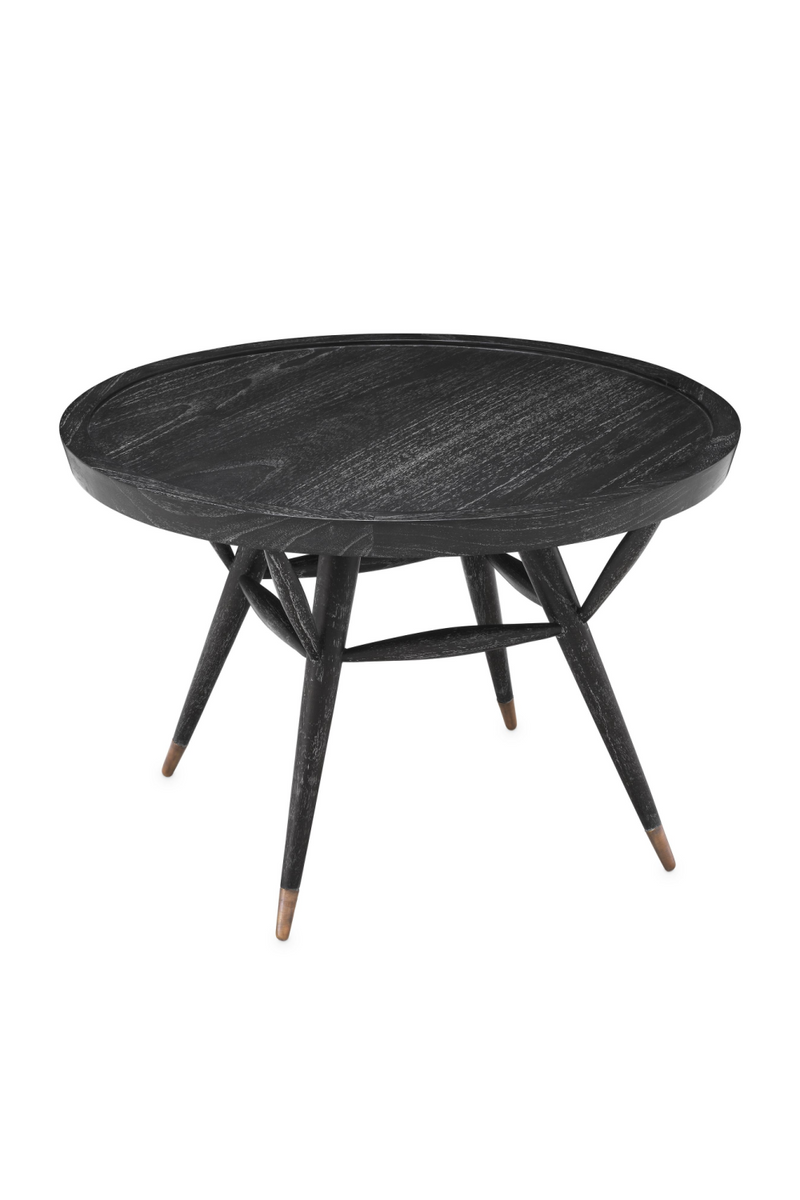 Black Wooden Round Side Table | Eichholtz Phoenix | Woodfurniture.com