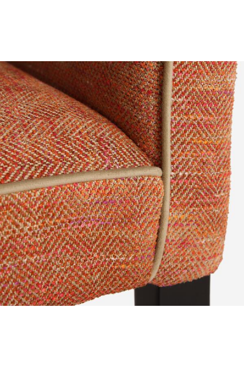 Orange Fabric Upholstered Bar Stool | Andrew Martin Kaia | Woodfurniture.com