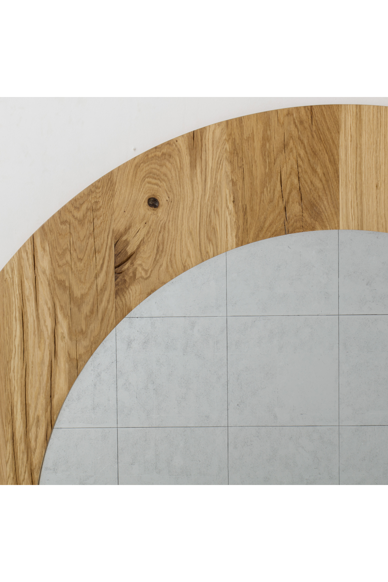 Round Oak Mirror | Andrew Martin Damon  | Woodfurniture.com