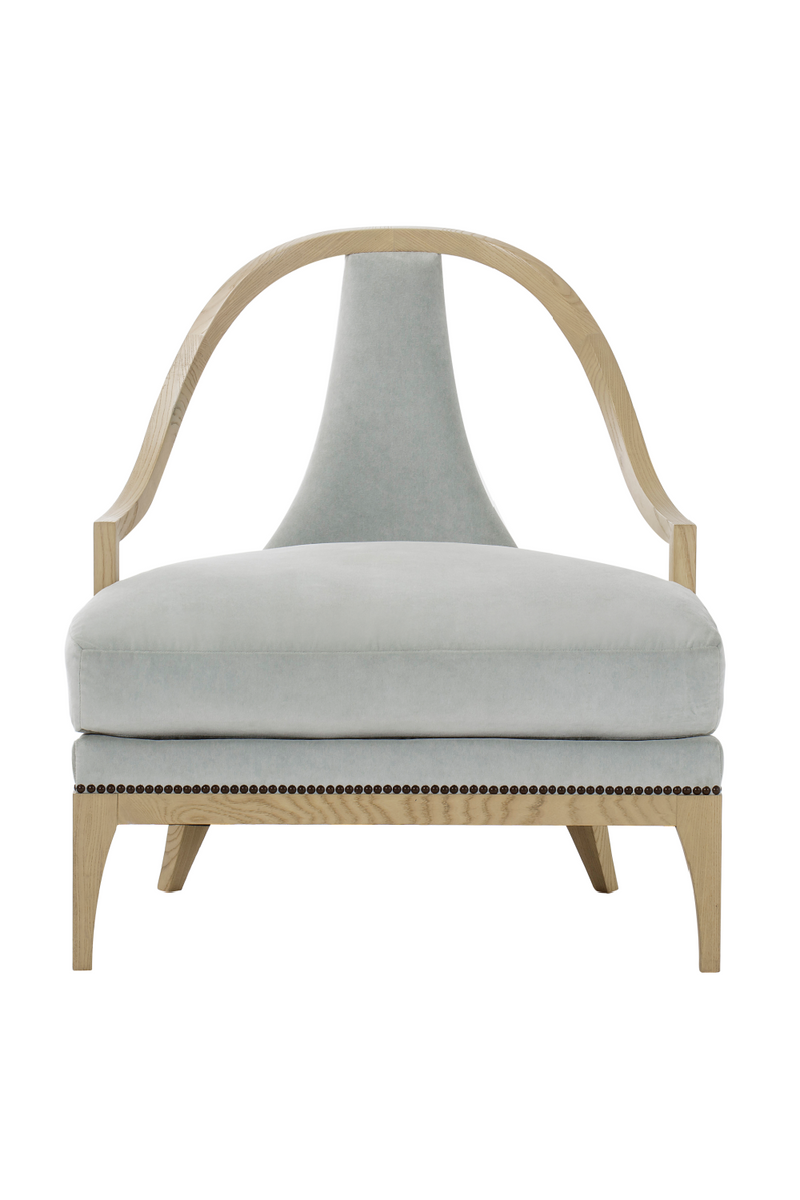 Gray Upholstery Fluted Back Chair | Andrew Martin Ava | Woodfurniture.com
