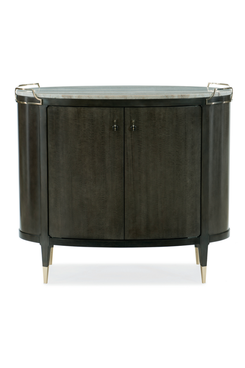 Oval Modern Bar Cabinet | Caracole Mix-ology | Woodfurniture.com