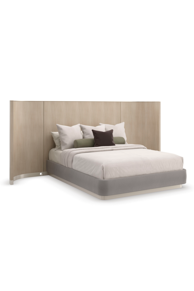 Gray Minimalist Winged Bed | Caracole Dream Chaser | Woodfurniture.com