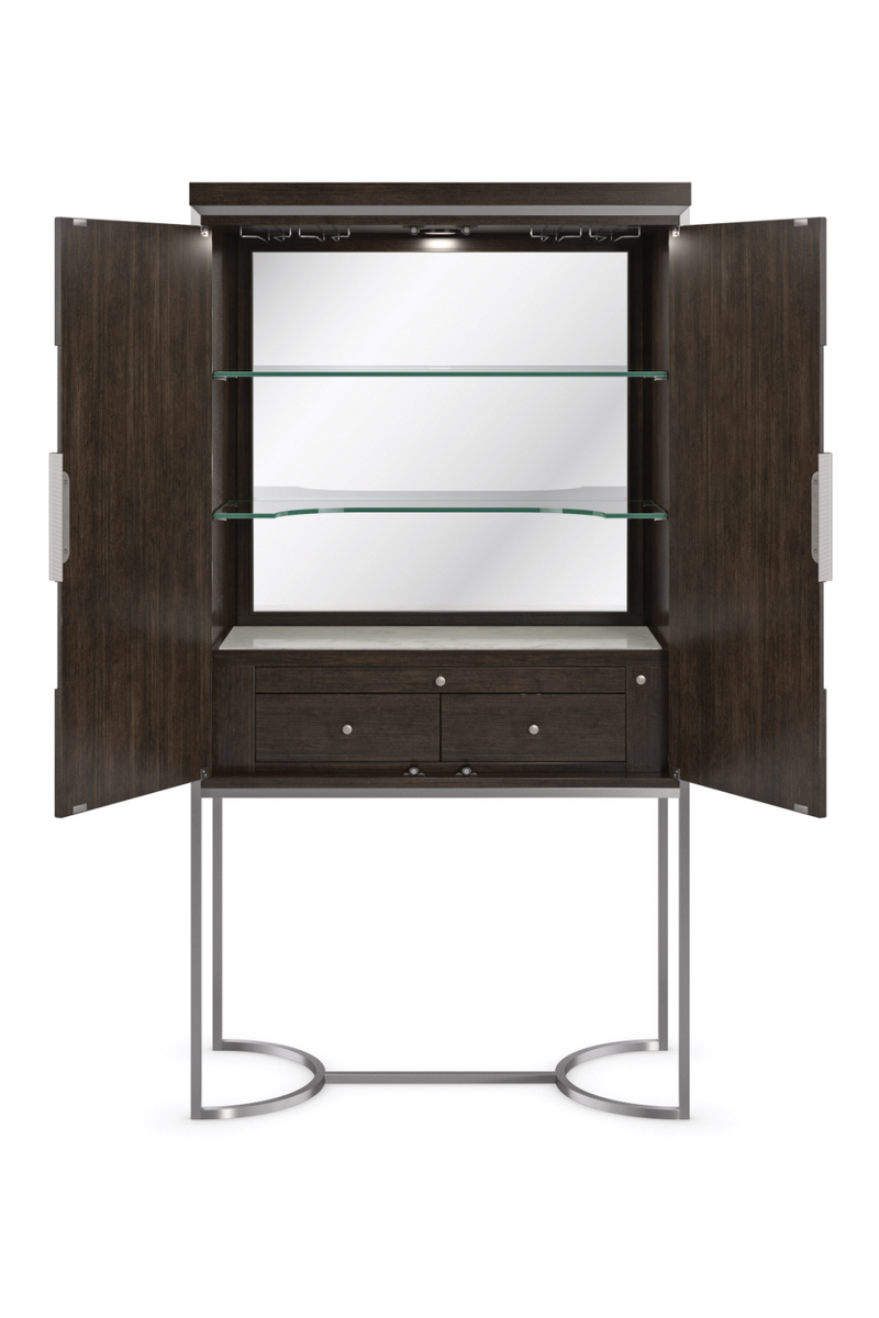 Metal Framed Modern Bar Cabinet | Caracole La Moda | Woodfurniture.com