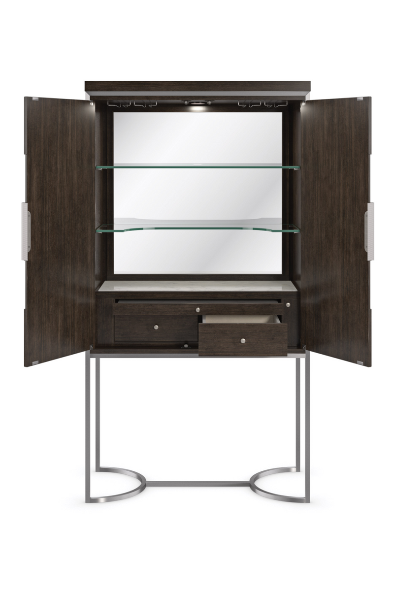 Metal Framed Modern Bar Cabinet | Caracole La Moda | Woodfurniture.com