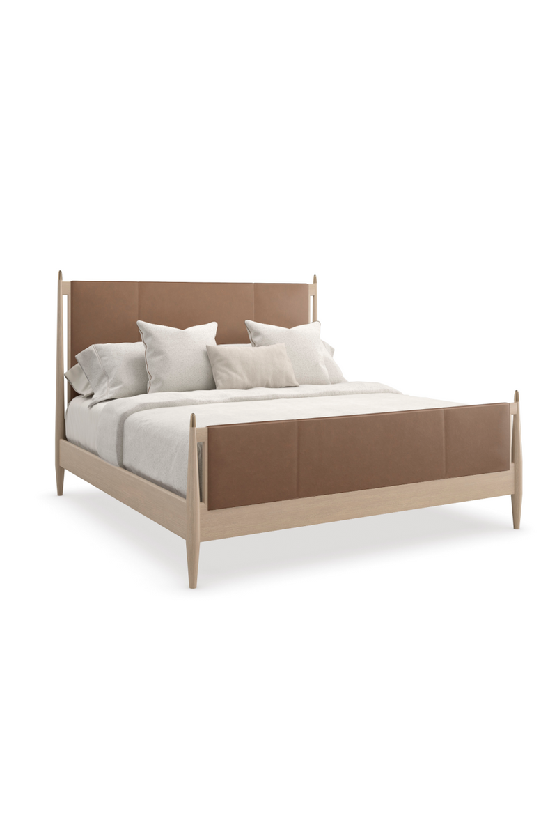 Brown Leather Bed | Caracole Rhythm | Woodfurniture.com