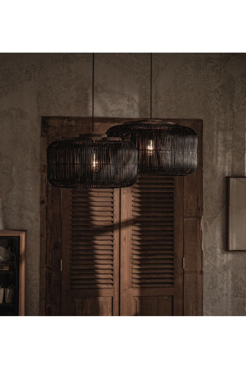 Charcoal Rattan Hanging Lamp | dBodhi Bucket | Woodfurniture.com