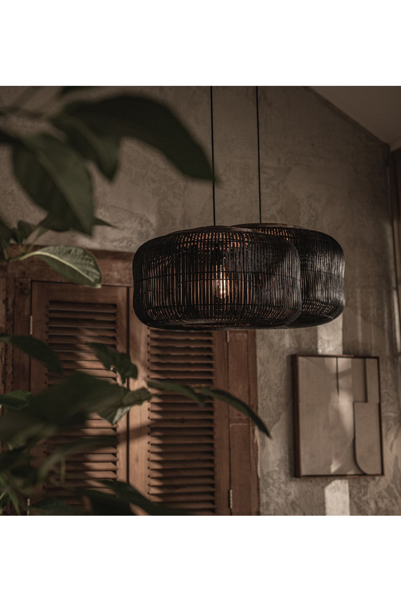 Charcoal Rattan Hanging Lamp | dBodhi Bucket | Woodfurniture.com