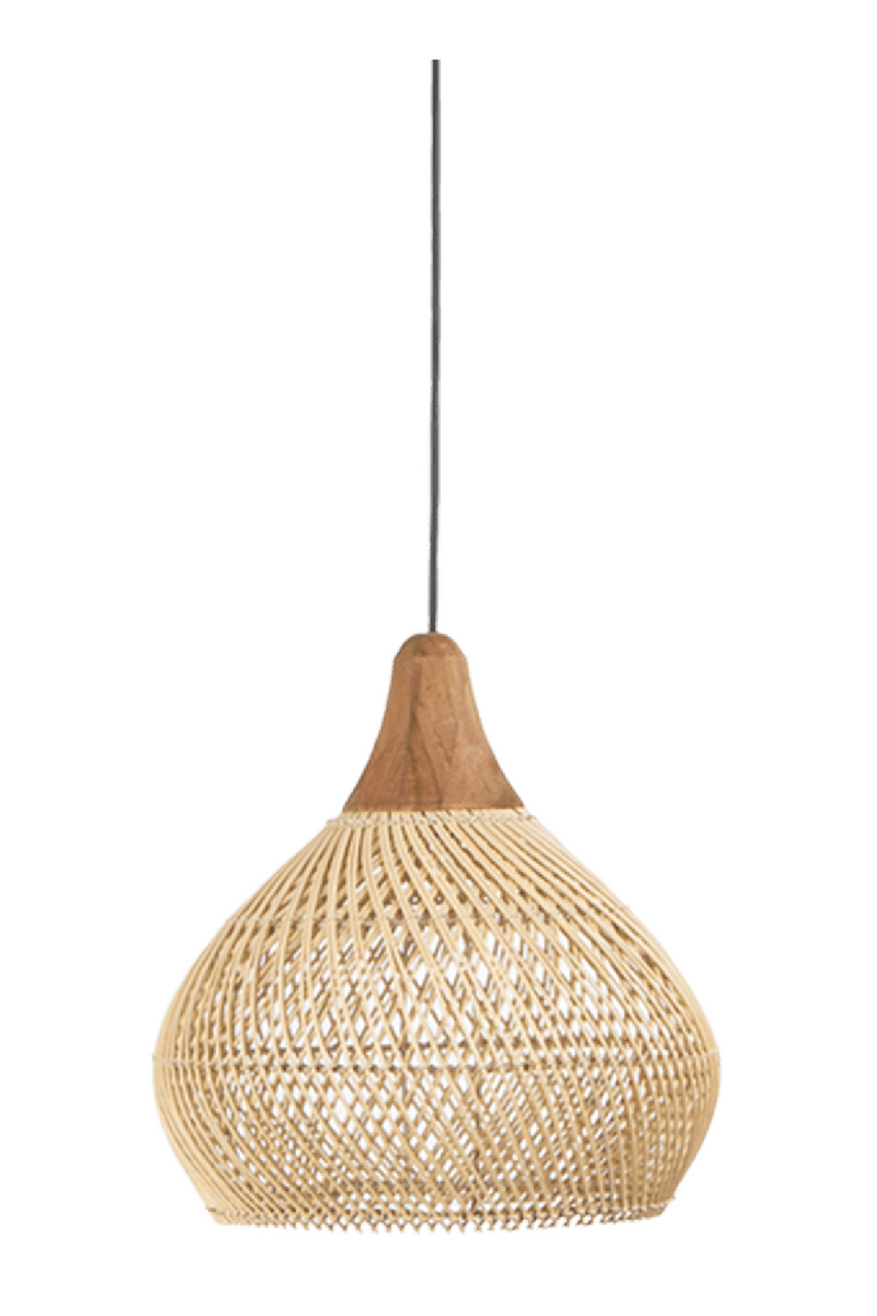 Modern Braided Rattan Hang Lamp | dBodhi Bell | Woodfurniture.com
