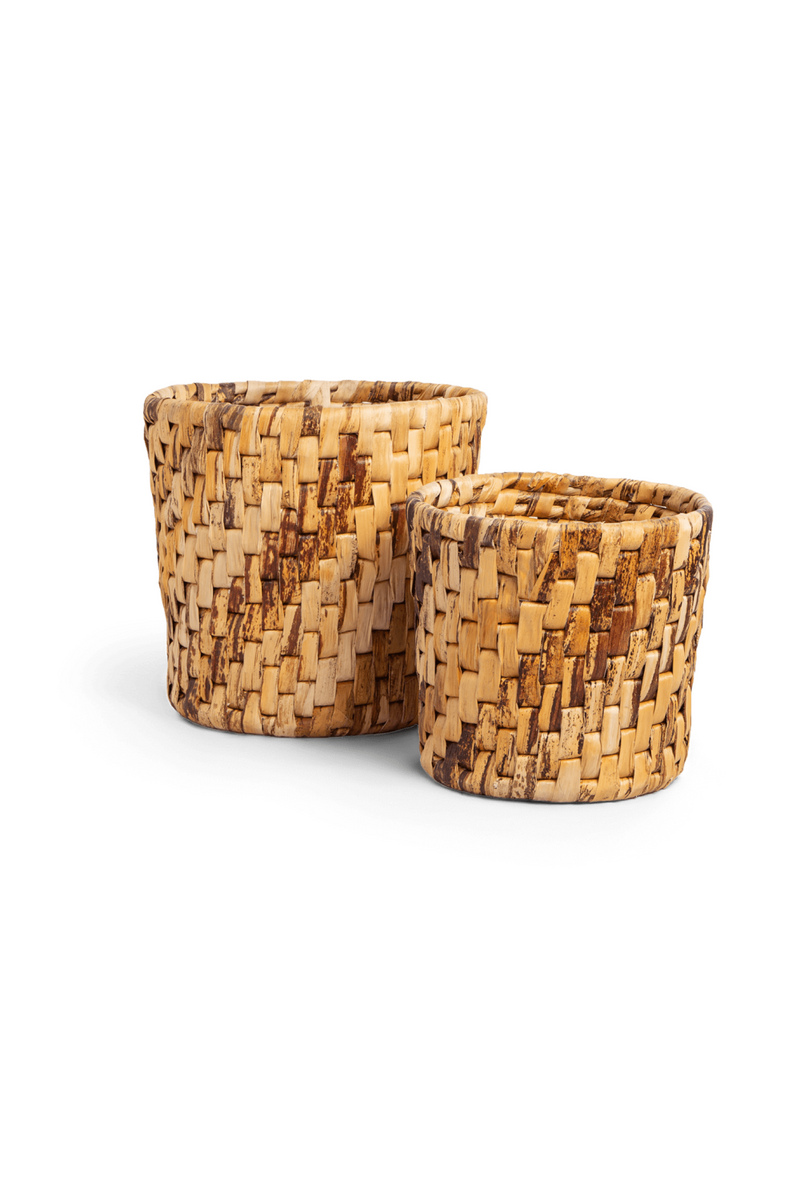 Round Weaved Abaca Basket Set (2) | dBodhi Semeru | Woodfurniture.com