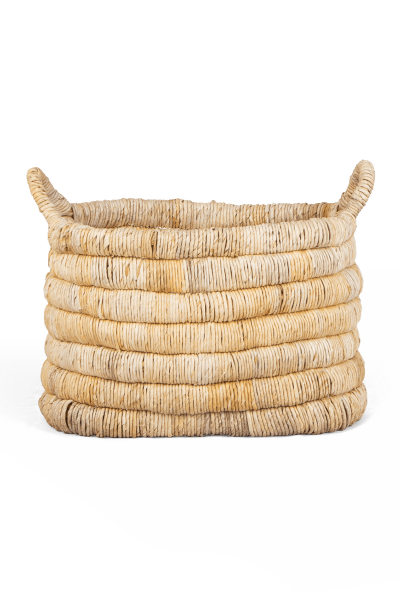Rectangular Abaca Basket With Handle | dBodhi Caterpillar Sago | Woodfurniture.com
