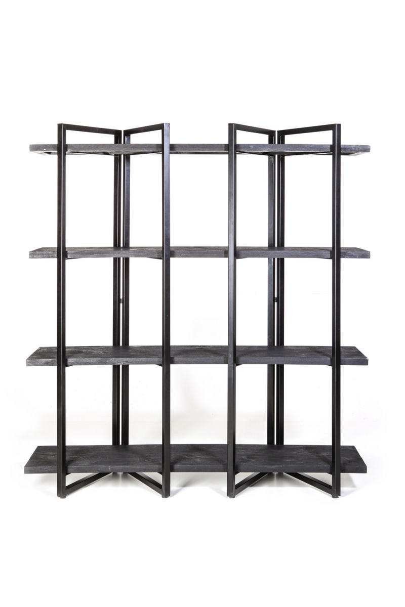 Black Wood 4-Shelf Bookcase | Eleonora Eddy High | Woodfurniture.com