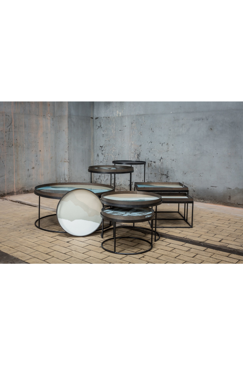 Round Tray Side Table Set (2) | Ethnicraft | Wood Furniture