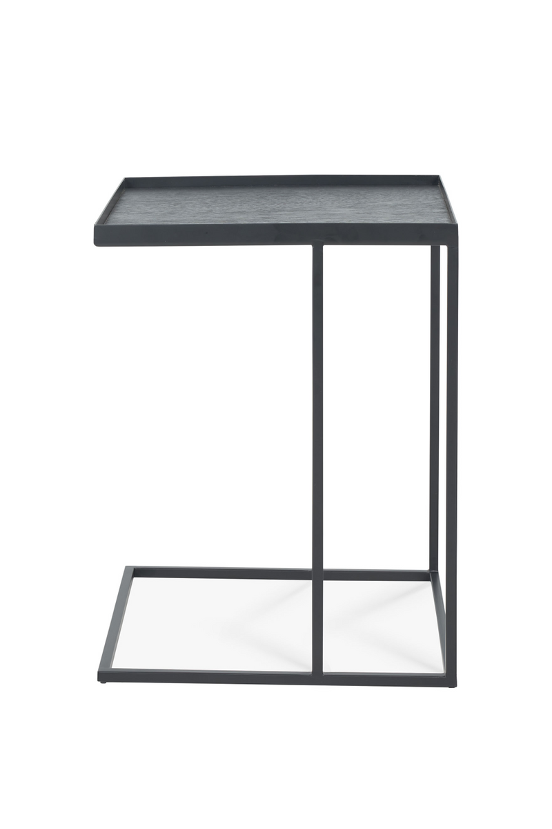 Black Metal Tray Side Table | Ethnicraft Square | Woodfurniture.com