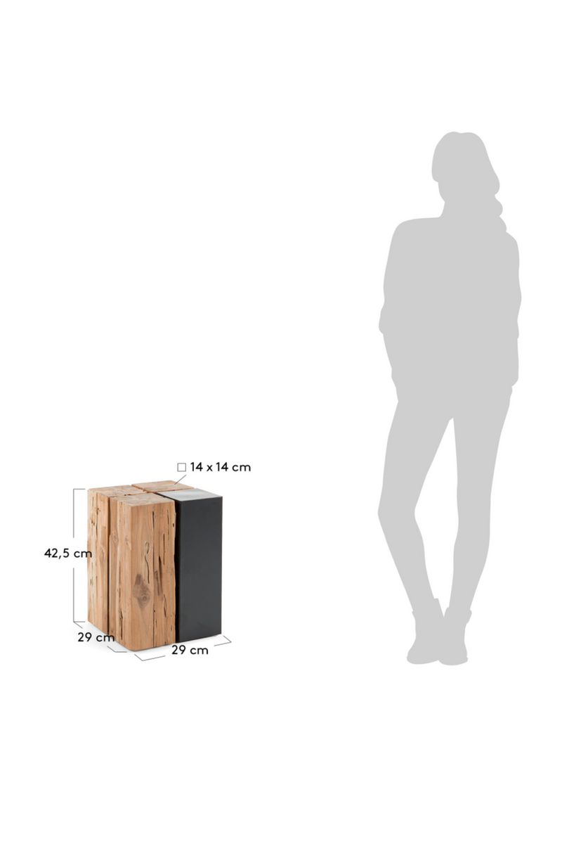 Solid Teak Wood Side Table | La Forma Kwango | Woodfurniture.com