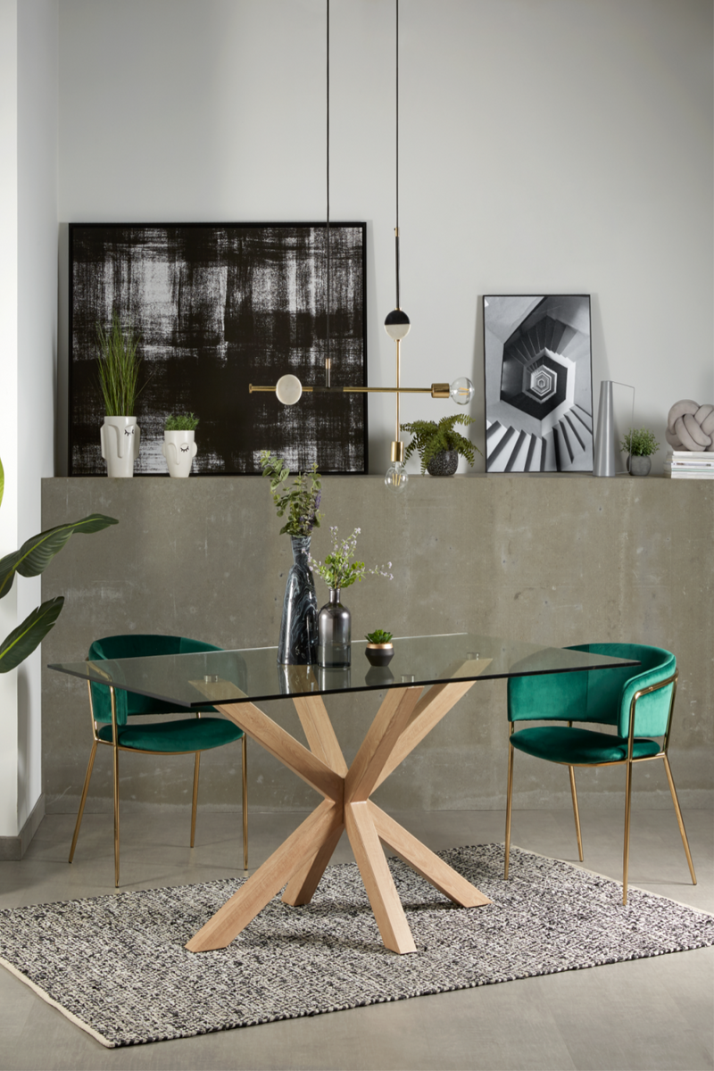 Tempered Glass Dining Table | La Forma Argo | Woodfurniture.com