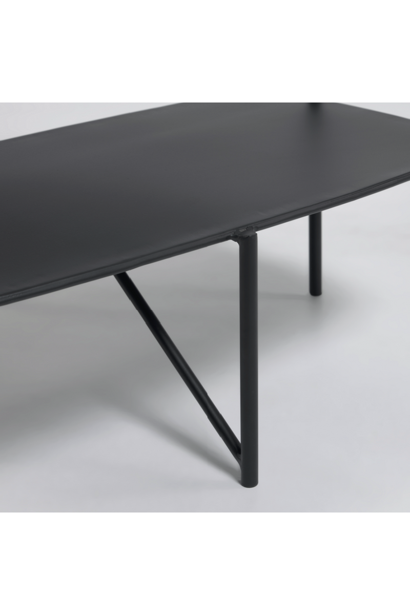 Black Metal Oval Side Table | La Forma Wigan | Woodfurniture.com