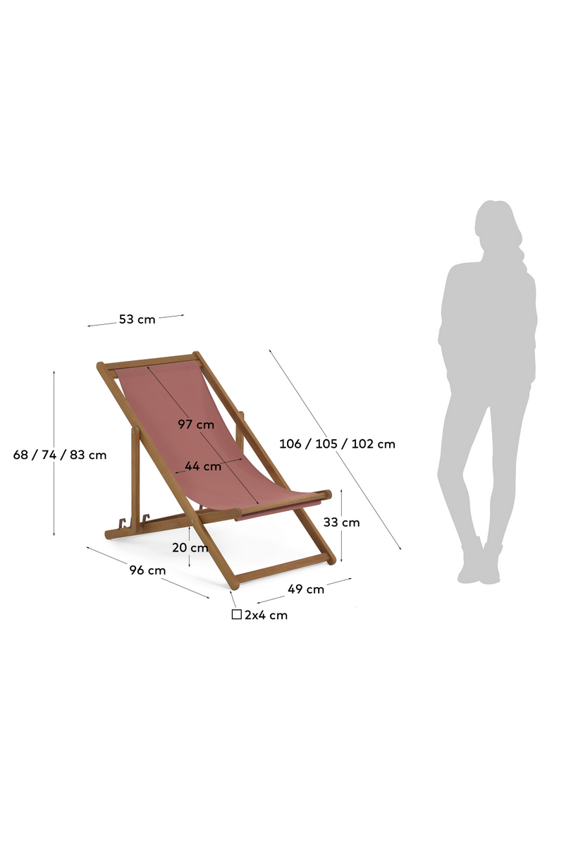 Acacia Outdoor Deck Chair | La Forma Adredna | Woodfurniture.com