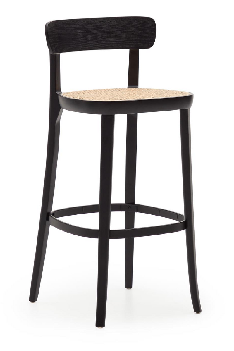 Rattan Seat Bar Stools (2) | La Forma Romane | Woodfurniture.com