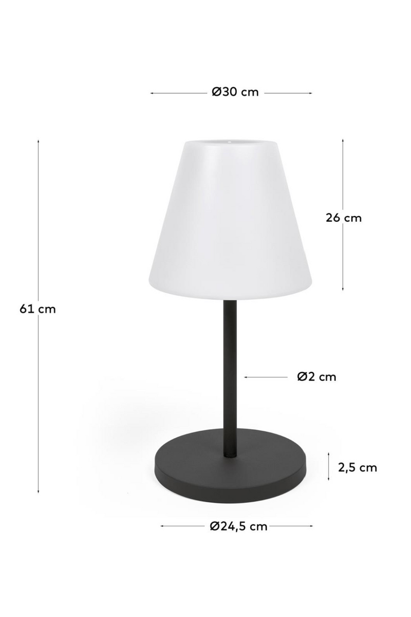 Minimalist Cone Outdoor Table Lamp | La Forma Amaray | Woodfurniture.com