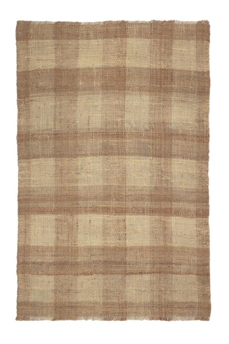 Beige Striped Jute Rug 5' x 7'5" | La Forma Daila | Woodfurniture.com