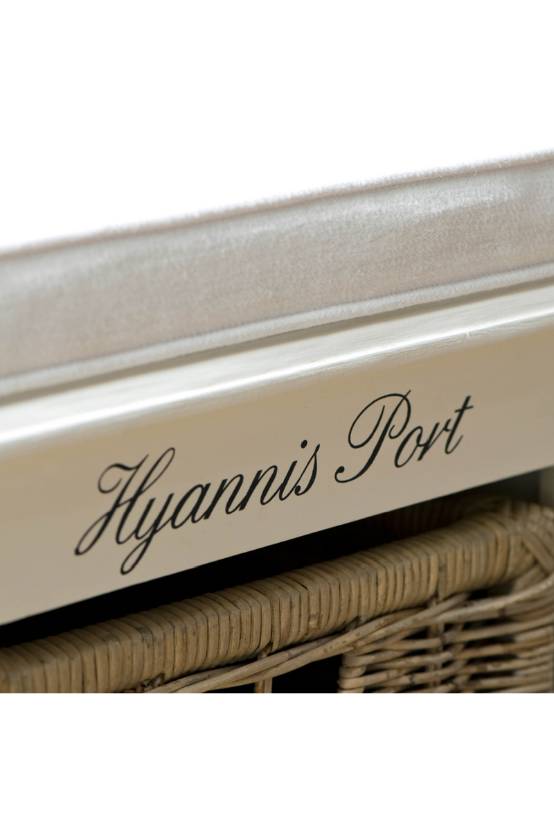 White Mahogany Storage Bench | Rivièra Maison Hyannis Port | Woodfurniture.com