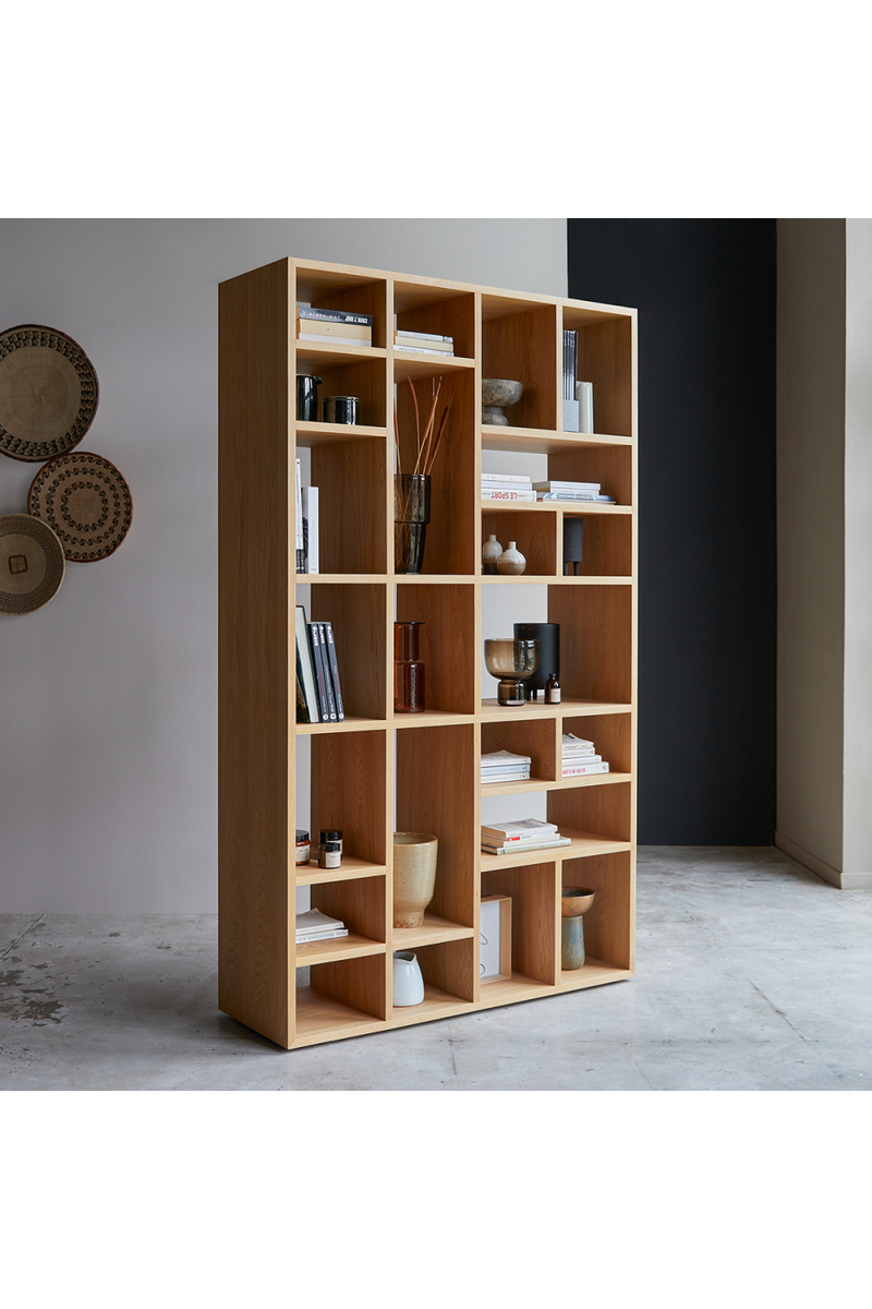 Oak Wood Bookcase | Tikamoon Eyota | OROA TRADE