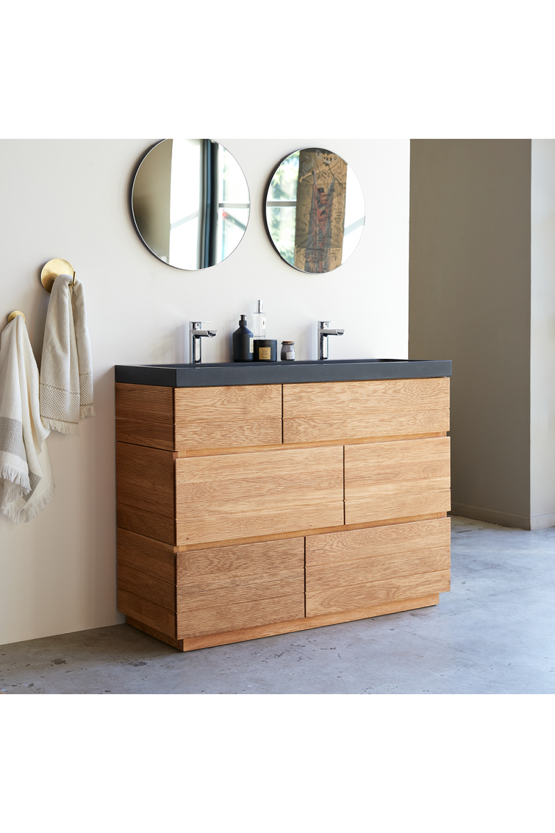Oak Modern Vanity Unit | Tikamoon Karl | Woodfurniture.com