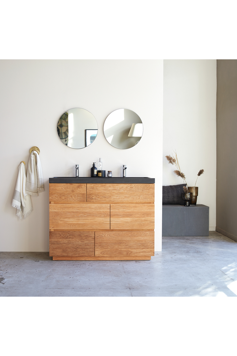 Oak Modern Vanity Unit | Tikamoon Karl | Woodfurniture.com