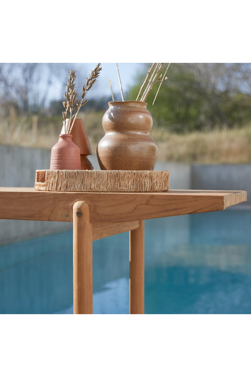 Teak Slatted Garden Table | Tikamoon Fado  | Woodfurniture.com