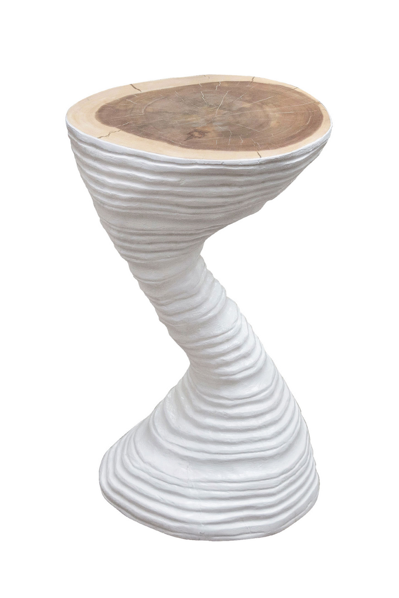 White Wooden Accent Table | Versmissen Twirl | Woodfurniture.com