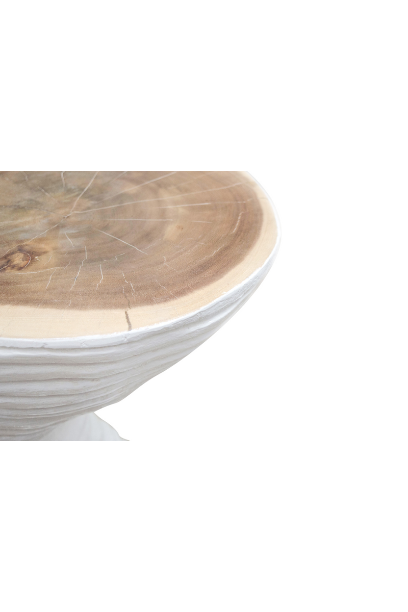 White Wooden Accent Table | Versmissen Twirl | Woodfurniture.com