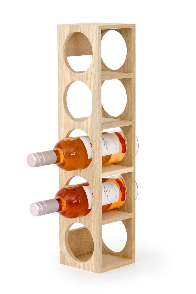 Natural Oak Wine Bottle Rack | Wireworks | Woodfurniture.com