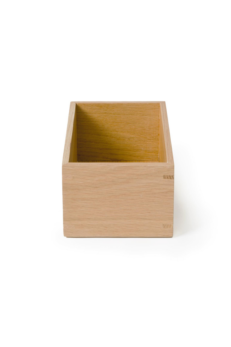 Rectangular Oak Bathroom Storage Box | Wireworks Mezza | Woodfurniture.com