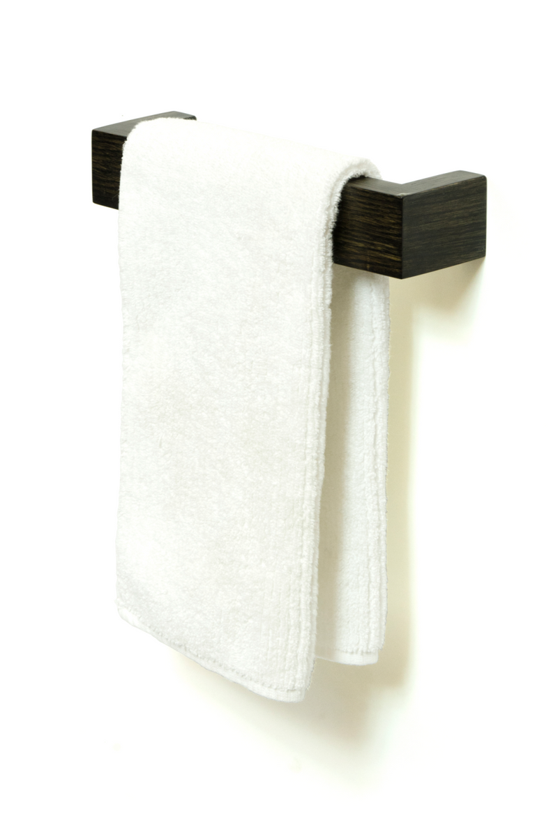 Oak Hand Towel Bar - 11” | Wireworks Rail | Woodfurniture.com