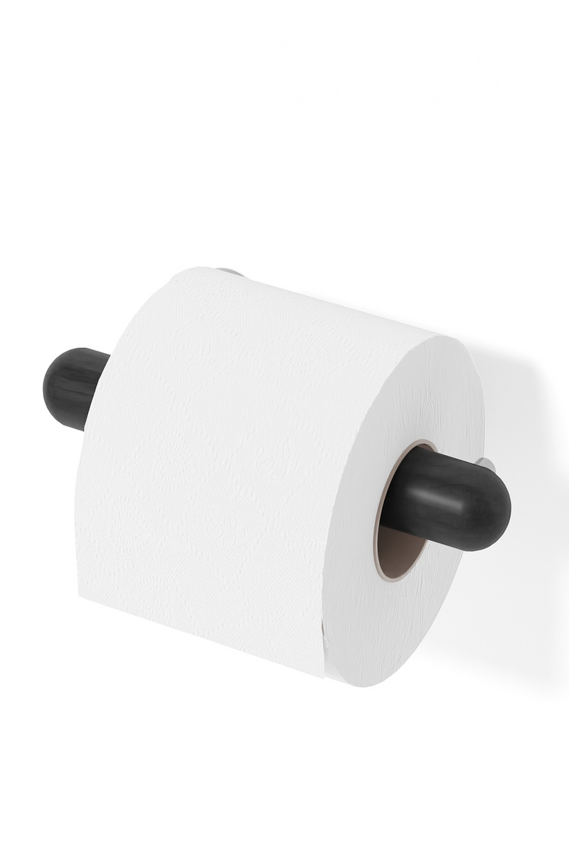 Black Wooden Toilet Roll Holder | Wireworks Yoku | Woodfurniture.com