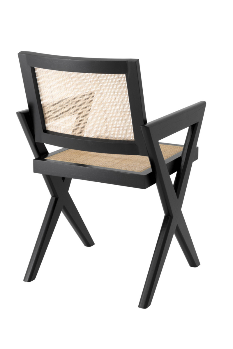 Black Rattan Cane Dining Chair | Eichholtz Augustin | Woodfurniture.com
