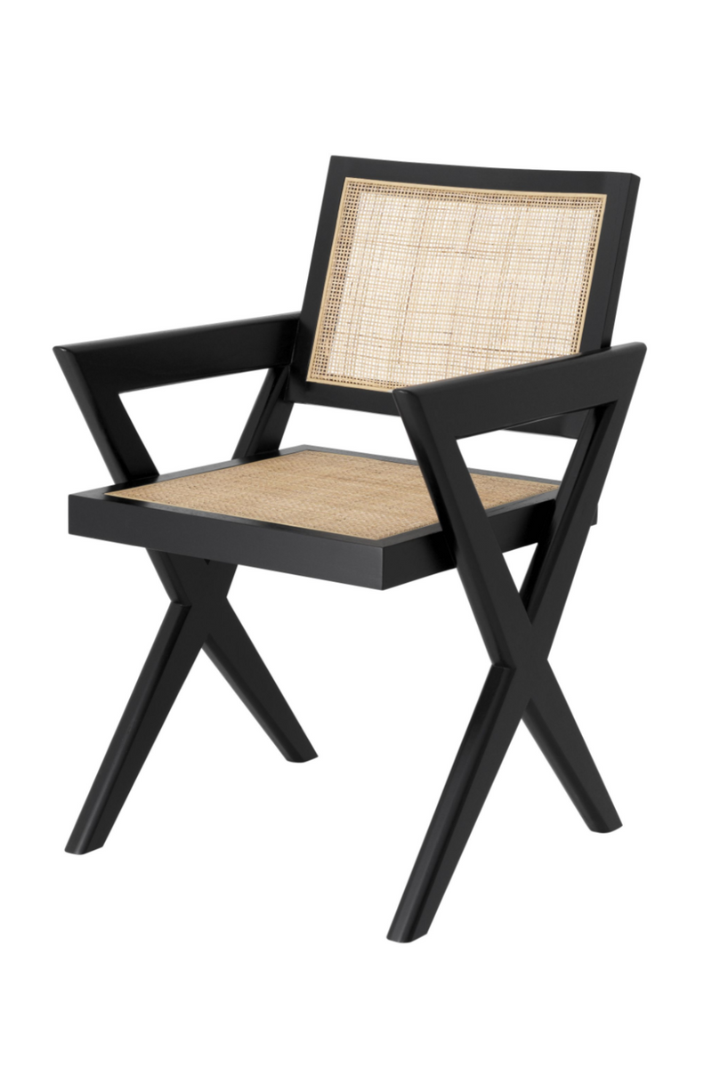 Black Rattan Cane Dining Chair | Eichholtz Augustin | Woodfurniture.com