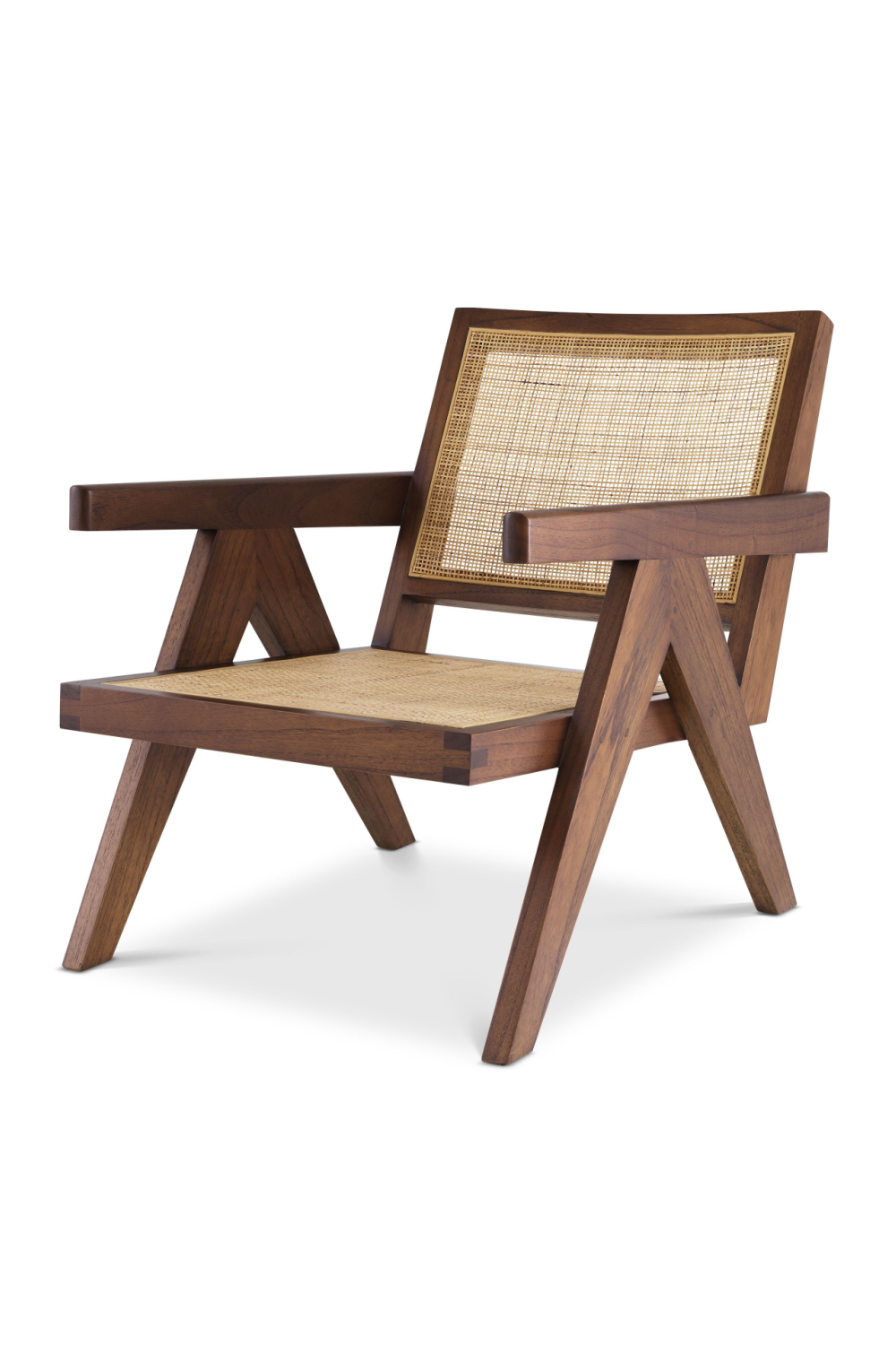 Brown Rattan Lounge Armchair | Eichholtz Aristide | Woodfurniture.com