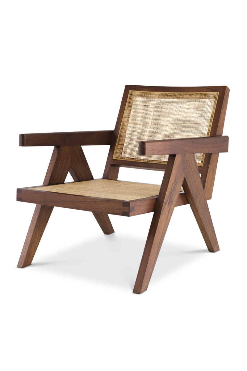 Brown Rattan Lounge Armchair | Eichholtz Aristide | Woodfurniture.com