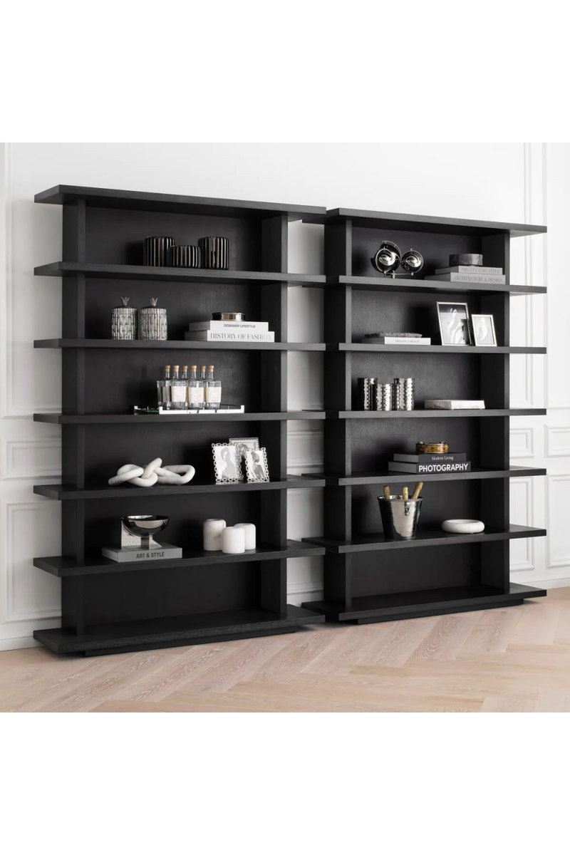 Charcoal Gray Oak Bookcase | Eichholtz Malibu | Woodfurniture.com