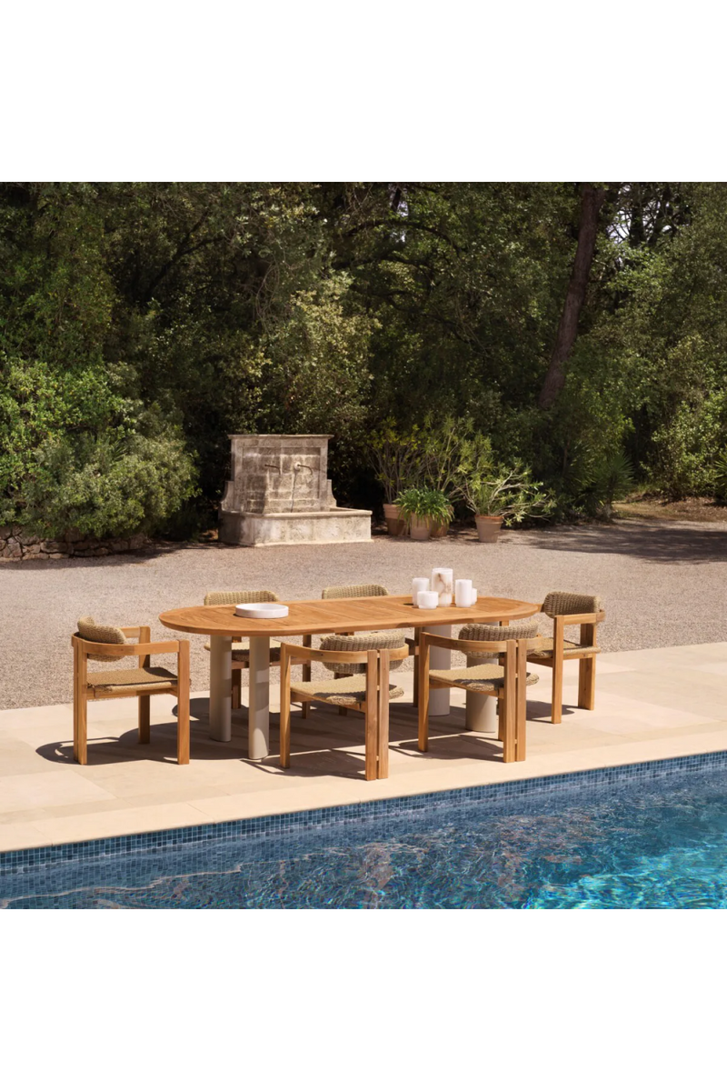 Oval Teak Outdoor Dining Table | Eichholtz Mogador