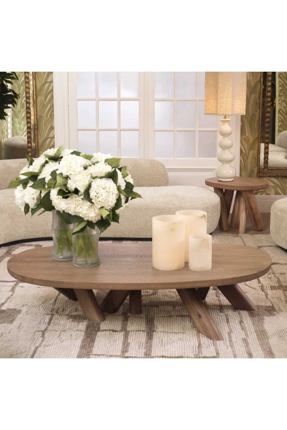 Oval Oak Side Table | Eichholtz Bayshore | Woodfurniture.com