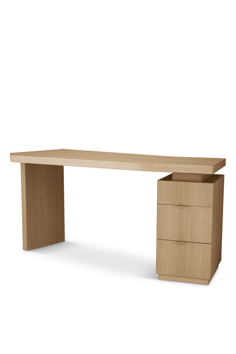 Natural Oak 3-Drawer Desk | Eichholtz Sarah | Woodfurniture.com