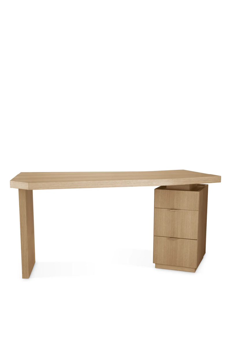 Natural Oak 3-Drawer Desk | Eichholtz Sarah | Woodfurniture.com