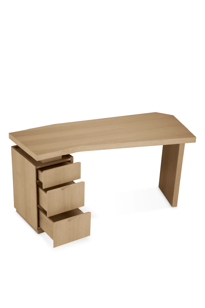 Natural Oak 3-Drawer Desk | Eichholtz Sarah | Woodfurniture.com