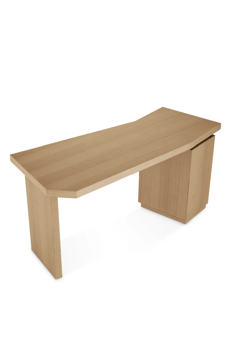 Natural Oak 3-Drawer Desk | Eichholtz Sarah | Woodfurniture.com