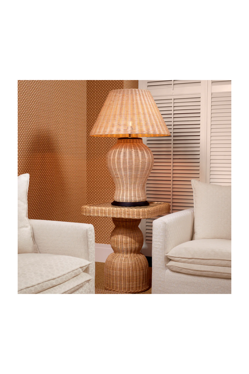 Natural Rattan Table Lamp | Eichholtz Dupoint | Woodfurniture.com